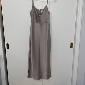 BHLDN Cali Satin Charmeuse Midi Dress